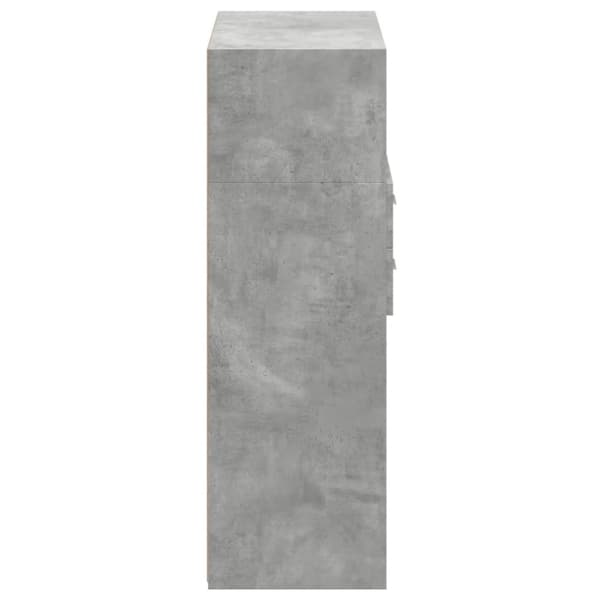 vidaXL reol 80x42,5x124 cm konstrueret træ betongrå