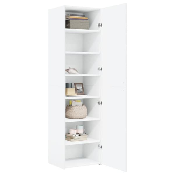 vidaXL Hylle hvit 50x42,5x185 cm konstruert tre