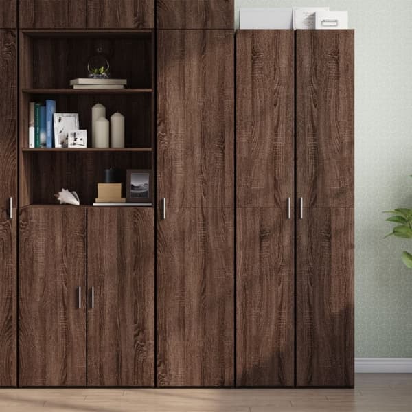 vidaXL højskab 40x42,5x185 cm konstrueret træ brun egetræsfarve