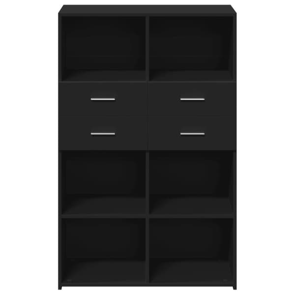 vidaXL reol 80x42,5x124 cm konstrueret træ sort