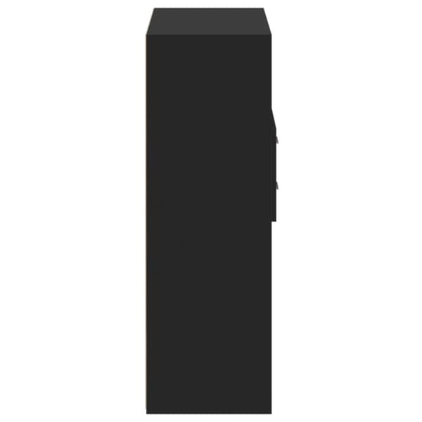 vidaXL reol 80x42,5x124 cm konstrueret træ sort