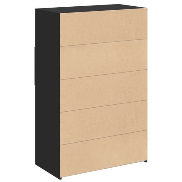 vidaXL reol 80x42,5x124 cm konstrueret træ sort