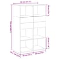Miniatyrbillede 11 af 11: vidaXL reol 80x42,5x124 cm konstrueret træ sort