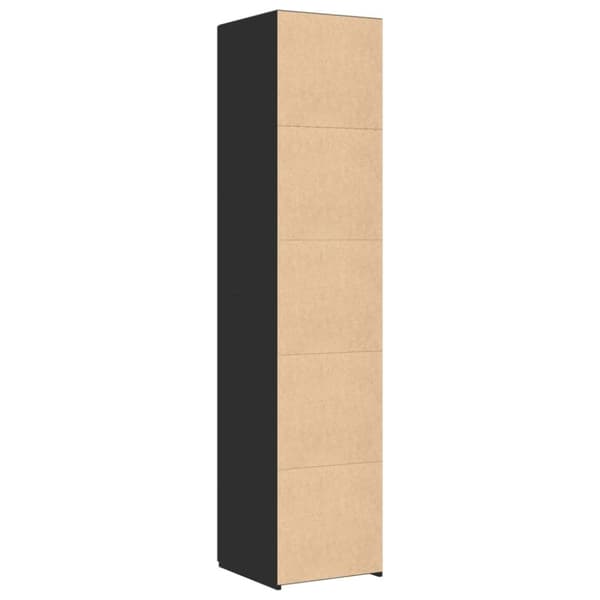 vidaXL højskab 40x42,5x185 cm konstrueret træ sort