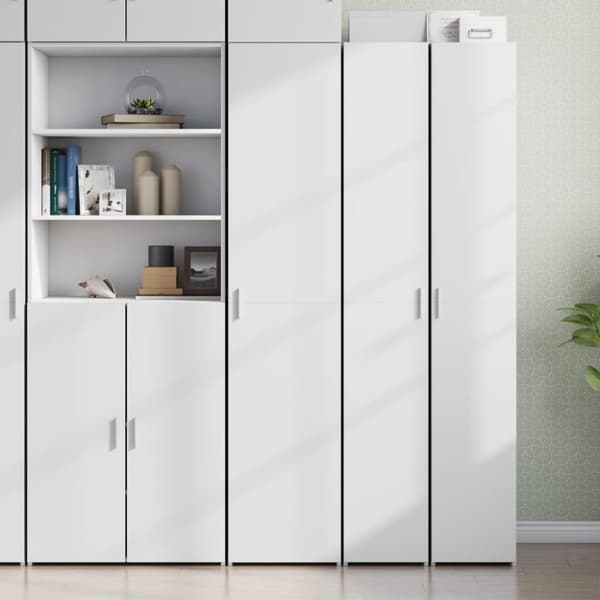 vidaXL højskab 40x42,5x185 cm konstrueret træ hvid