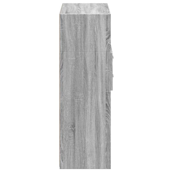 vidaXL reol 80x42,5x124 cm konstrueret træ grå sonoma-eg