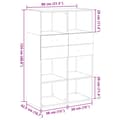 Miniatyrbillede 11 af 11: vidaXL reol 80x42,5x124 cm konstrueret træ grå sonoma-eg