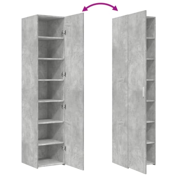 vidaXL højskab 40x42,5x185 cm konstrueret træ betongrå