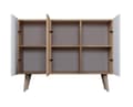 Pikkukuva 6 / 8: Kocot Toronto senkki 120cm, 3 kaappia, säädettävä hyllykorkeus, valkoinen/beige