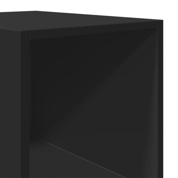vidaXL reol 30x41x185 cm konstrueret træ sort