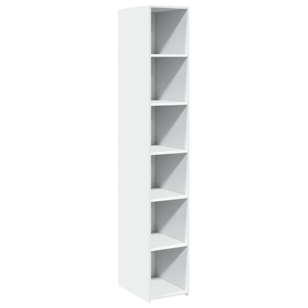 vidaXL reol 30x41x185 cm konstrueret træ hvid