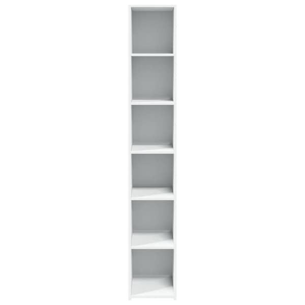 vidaXL reol 30x41x185 cm konstrueret træ hvid