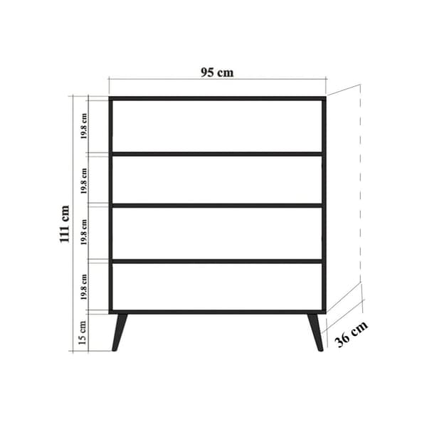 Chic Home Eliel senkki 95x36xK111 cm, ruskea