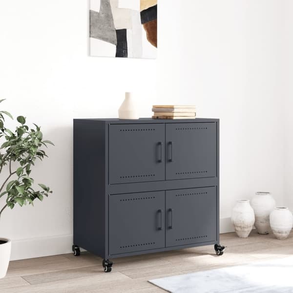 vidaXL Senkki antrasiitti 68x39x72 cm teräs