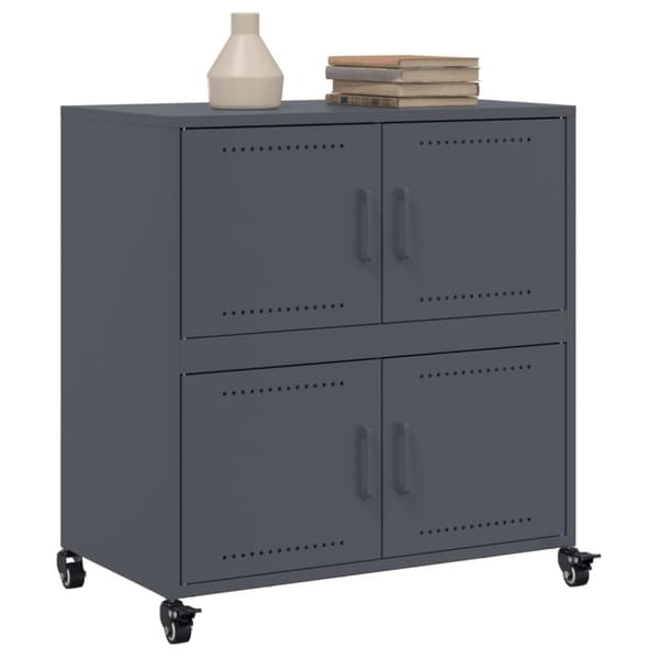 vidaXL Senkki antrasiitti 68x39x72 cm teräs