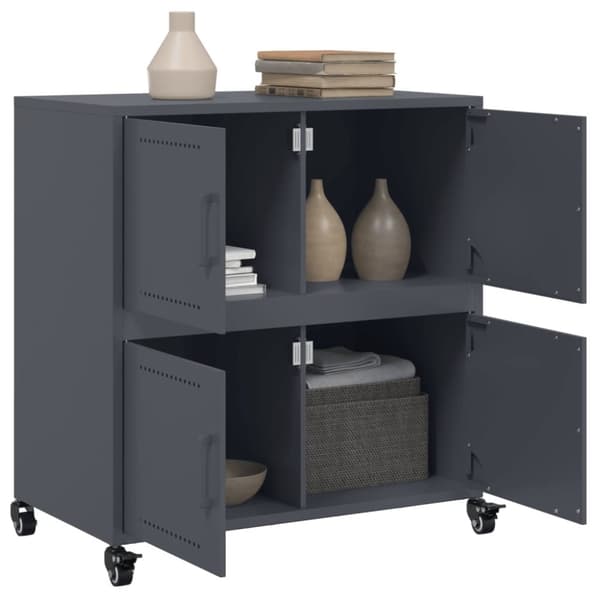 vidaXL Senkki antrasiitti 68x39x72 cm teräs