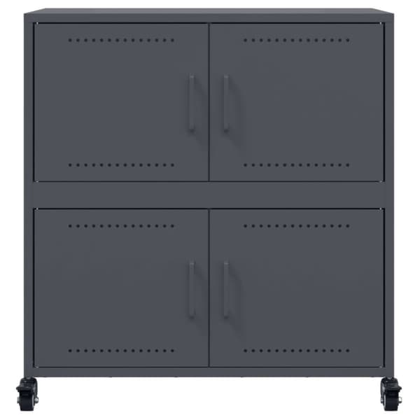 vidaXL Senkki antrasiitti 68x39x72 cm teräs