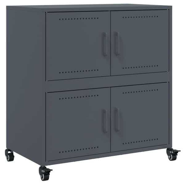 vidaXL Senkki antrasiitti 68x39x72 cm teräs