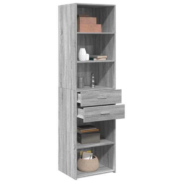 vidaXL skab 50x42,5x185 cm konstrueret træ sonoma-eg