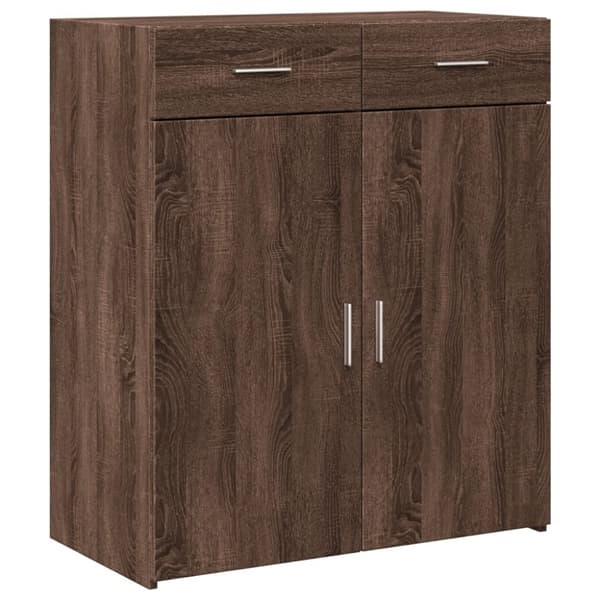 vidaXL skænk 80x42,5x93 cm konstrueret træ brun egetræsfarve