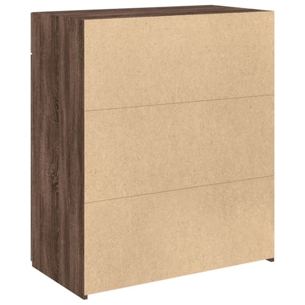 vidaXL skænk 80x42,5x93 cm konstrueret træ brun egetræsfarve