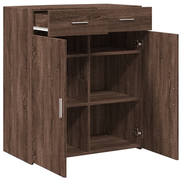 vidaXL skænk 80x42,5x93 cm konstrueret træ brun egetræsfarve