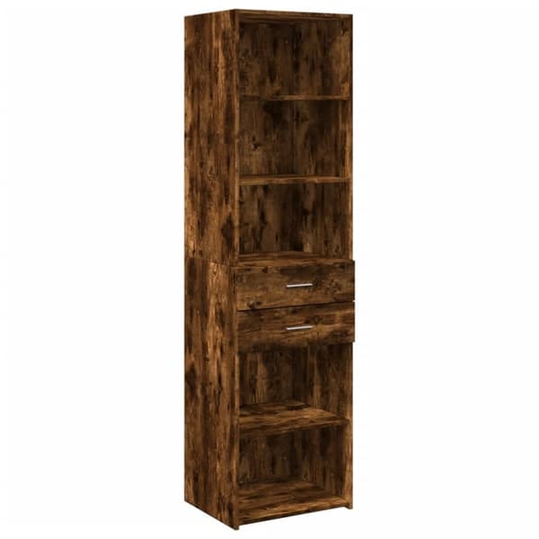 vidaXL højskab 40x42,5x185 cm konstrueret træ røget egetræsfarve