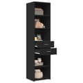 Miniatyrbilde 4 av 11: vidaXL Hylle svart 45x42,5x185 cm konstruert tre