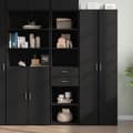 Miniatyrbilde 2 av 11: vidaXL Hylle svart 45x42,5x185 cm konstruert tre