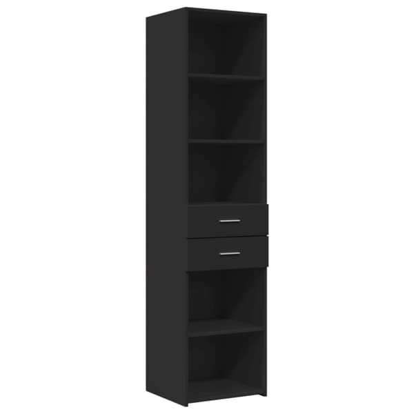 vidaXL Hylle svart 45x42,5x185 cm konstruert tre
