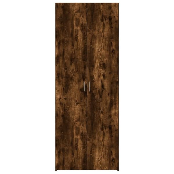 vidaXL Högskåp rökfärgad ek 70x42,5x185 cm konstruerat trä