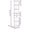 Miniatyrbilde 10 av 11: vidaXL Hylle betonggrå 40x42,5x185 cm konstruert tre