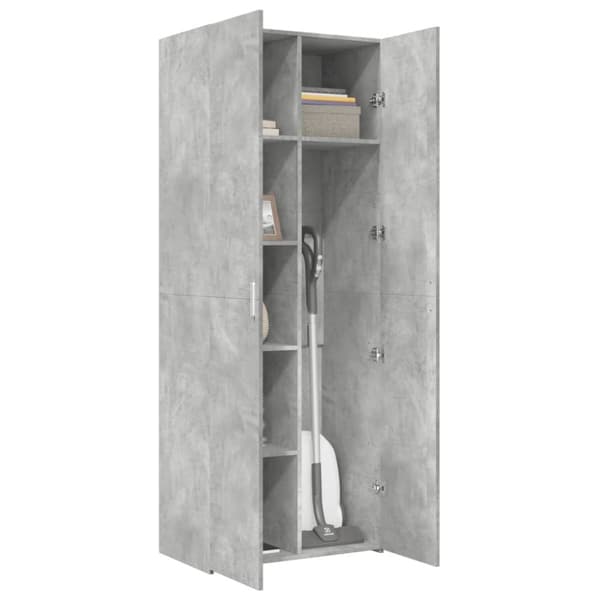 vidaXL Högskåp betonggrå 70x42,5x185 cm konstruerat trä