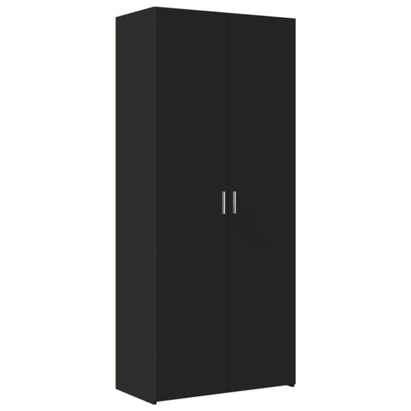 vidaXL Highboard svart 80x42,5x185 cm konstruert tre