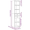 Miniatyrbilde 10 av 11: vidaXL Hylle svart 40x42,5x185 cm konstruert tre