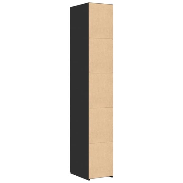 vidaXL reol 30x42,5x185 cm konstrueret træ sort
