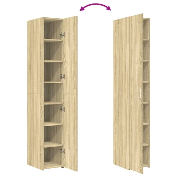 vidaXL Hylle sonoma eik 30x42,5x185 cm konstruert tre