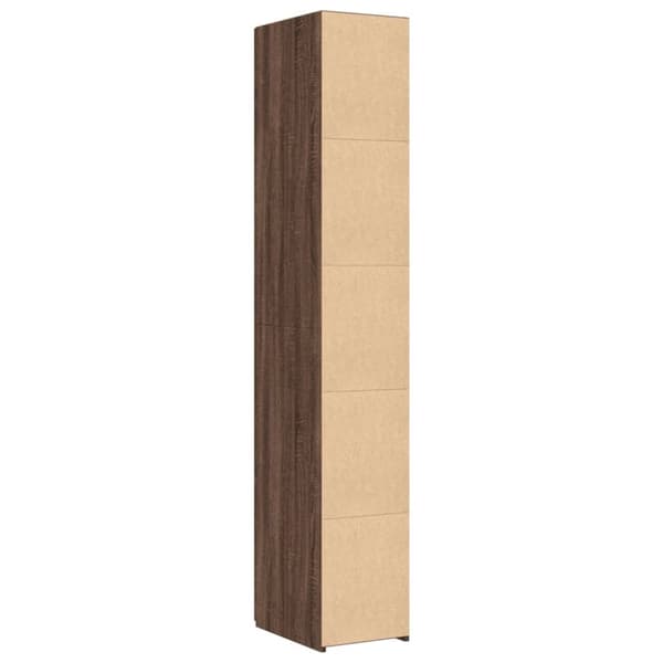 vidaXL reol 30x42,5x185 cm konstrueret træ brun egetræsfarve