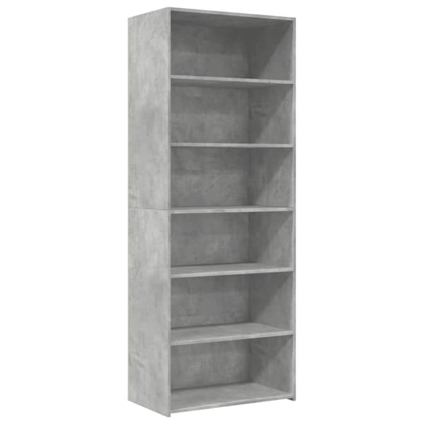 vidaXL reol 70x41x185 cm konstrueret træ betongrå