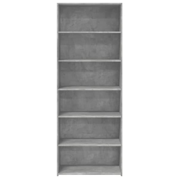 vidaXL reol 70x41x185 cm konstrueret træ betongrå