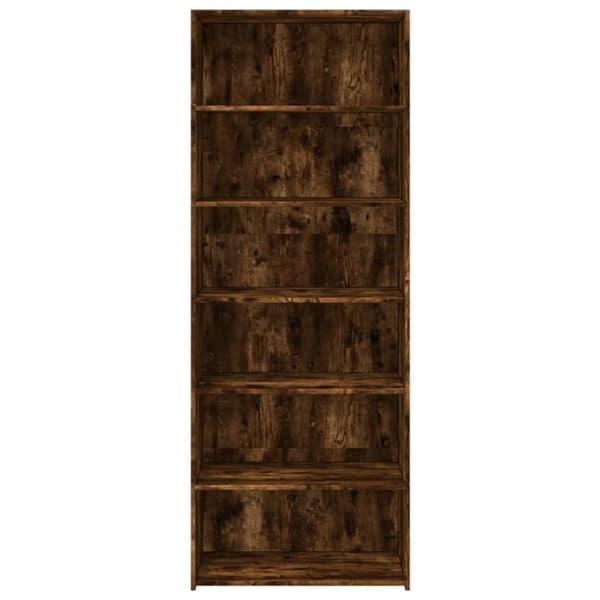 vidaXL Hylle røkt eik 70x41x185 cm konstruert tre