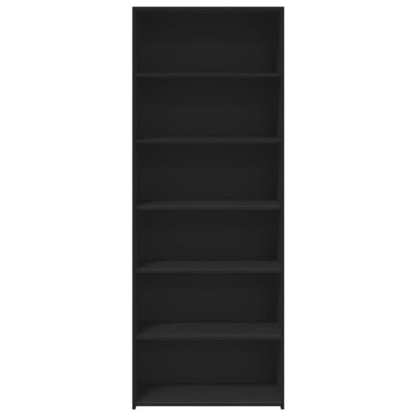 vidaXL Hylle svart 70x41x185 cm konstruert tre