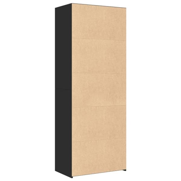 vidaXL Hylle svart 70x41x185 cm konstruert tre