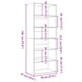 Miniatyrbilde 10 av 11: vidaXL Hylle svart 70x41x185 cm konstruert tre