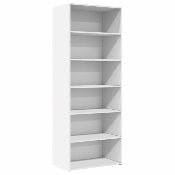 vidaXL Hylle hvit 70x41x185 cm konstruert tre
