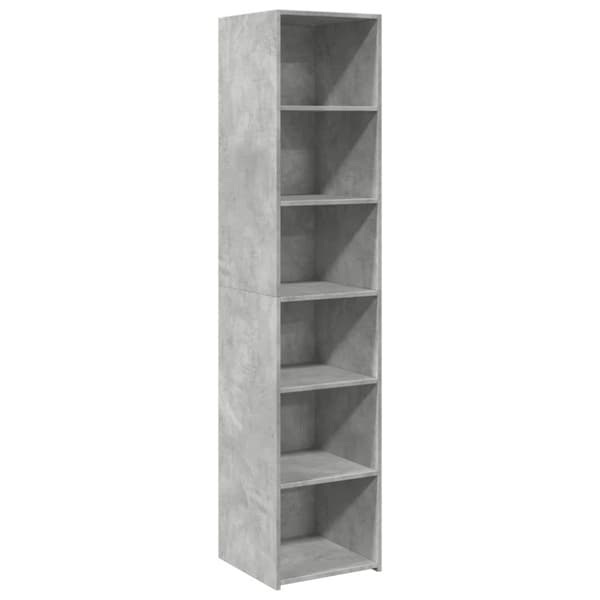 vidaXL Highboard betonggrå 40x41x185 cm konstruert tre