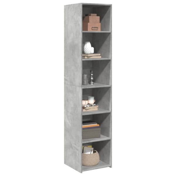 vidaXL Highboard betonggrå 40x41x185 cm konstruert tre