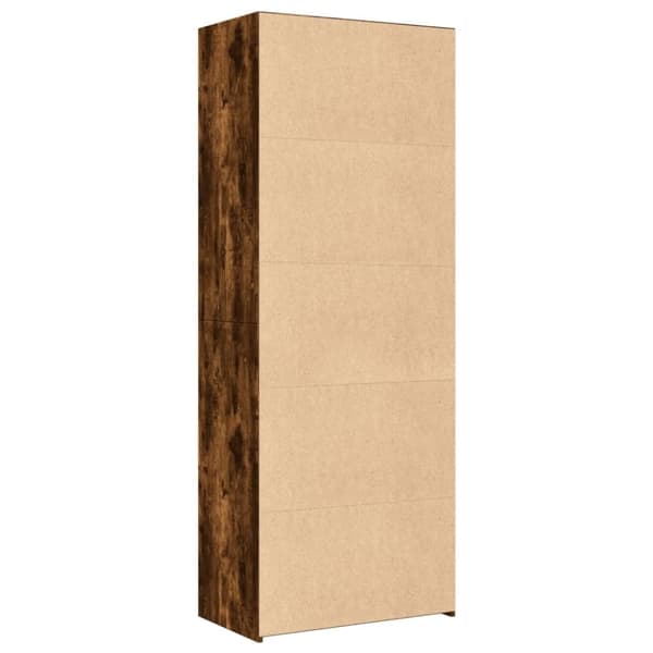 vidaXL reol 70x41x185 cm konstrueret træ røget egetræsfarve