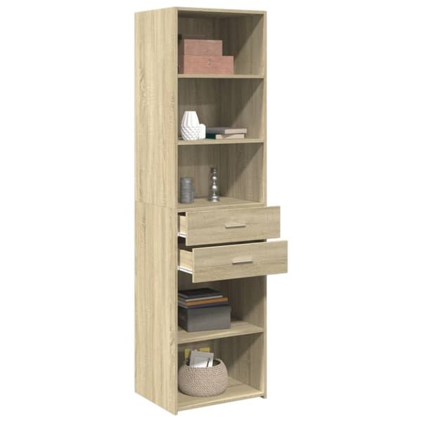 vidaXL Hylle sonoma eik 50x42,5x185 cm konstruert tre