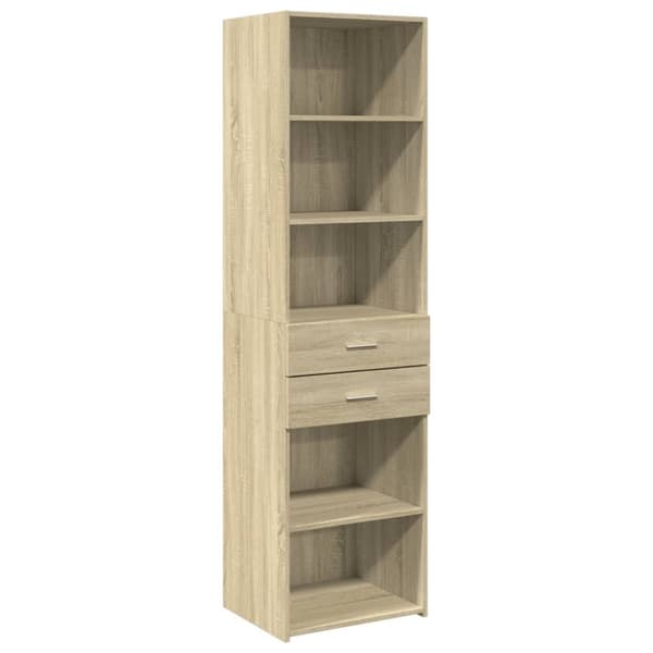 vidaXL Hylle sonoma eik 50x42,5x185 cm konstruert tre